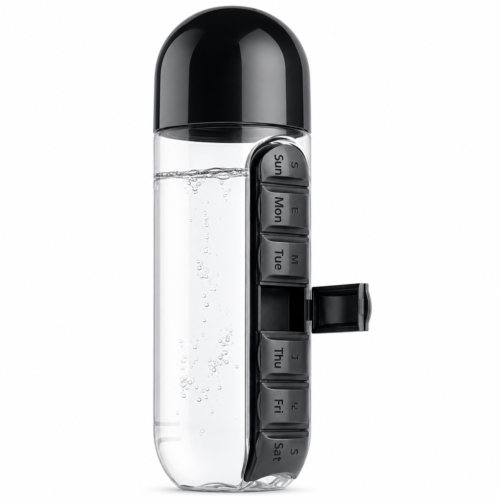 BOOPAST - Botella con pastillero