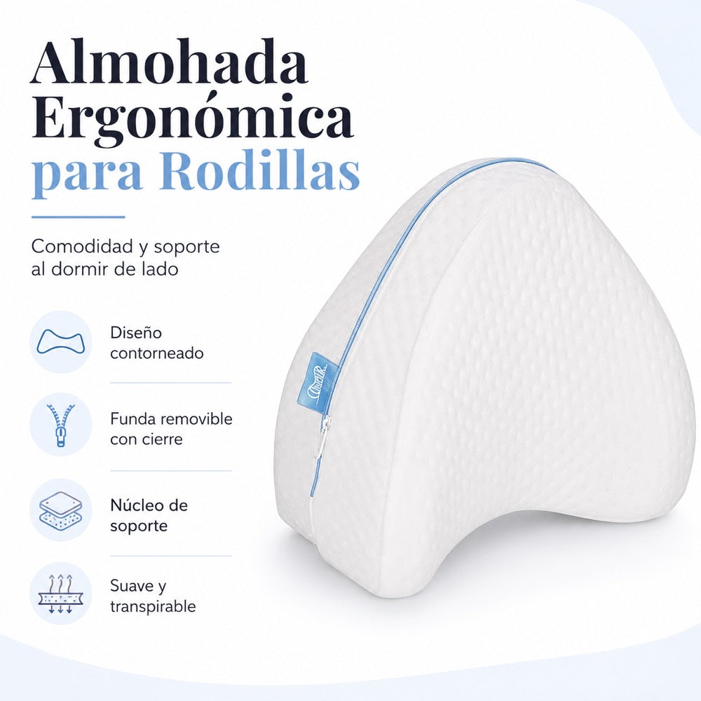 Almohada ortopédica ergonómica para rodillas
